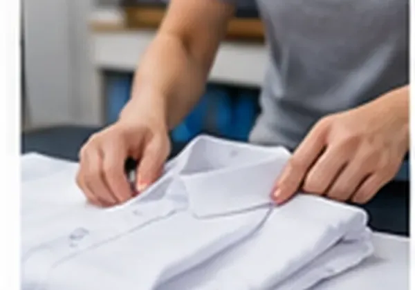 Servicearbeit an einem Kleidungs- oder Reparaturartikel